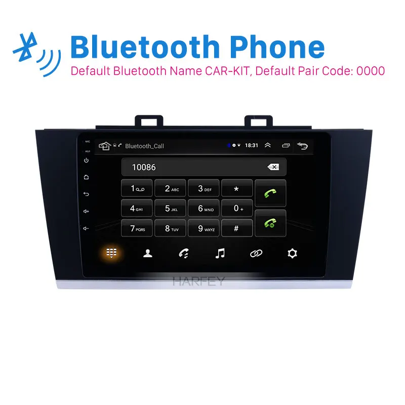 Автомагнитола Harfey 9 дюймов Android 1 GPS для Subaru Legacy 2015 2016 2017 2018 с HD сенсорным экраном