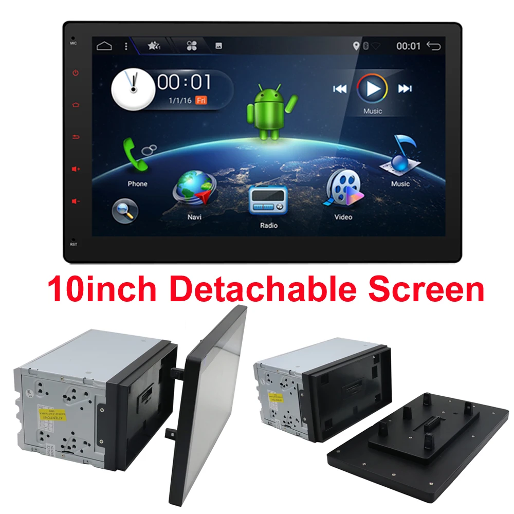 10.1"Universal Octa Core 2 Din Car Android 9.0 Radio Multimedia Player GPS Navigation Detachable Screen Wifi Bluetooth DAB OBD
10.1"Universal Octa Core 2 Din Car Android 9.0 Radio Multimedia Player GPS Navigation Detachable Screen Wifi Bluetooth DAB OBD
