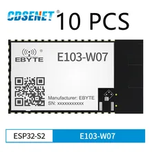 10PCS ESP32-S2 WIFI Mesh Ad Hoc Network Wireless Module AT Command CDSENET E103-W07 10 dBi for Smart Home Industrial Scene
10PCS ESP32-S2 WIFI Mesh Ad Hoc Network Wireless Module AT Command CDSENET E103-W07 10 dBi for Smart Home Industrial Scene