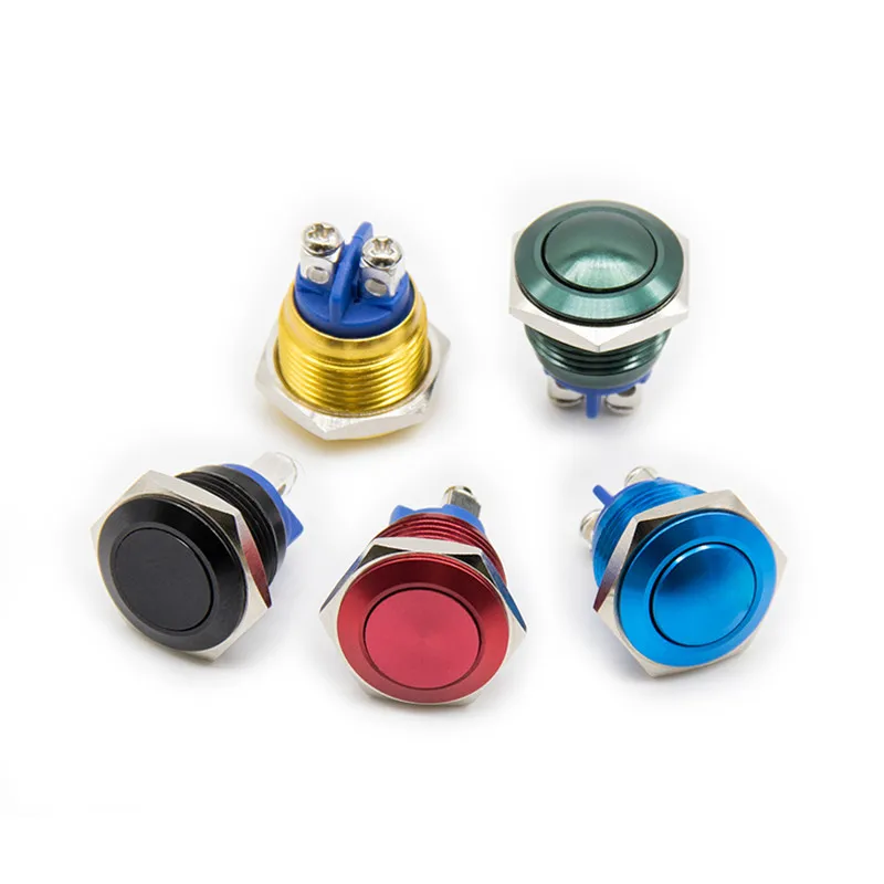 16mm Metal Oxidized Push Button Switch flat round 1NO reset press button screw terminal momentary red black blue Gold Green
16mm Metal Oxidized Push Button Switch flat round 1NO reset press button screw terminal momentary red black blue Gold Green