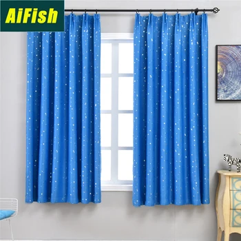Living Room Children's Room Blackout Curtain Boy Girl Pink Blue Stars Modern Bay Window Short Curtain Door Curtain PC024-3 
Living Room Children's Room Blackout Curtain Boy Girl Pink Blue Stars Modern Bay Window Short Curtain Door Curtain PC024-3