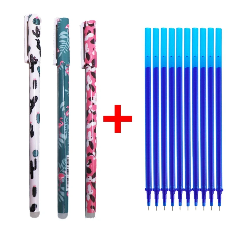 Erasable Refill Set 0.35mm Blue Ink Magic Gel Pens for School Supplies Kawaii Cactus Flamingos Ballpen Writing Tools Stationery
Erasable Refill Set 0.35mm Blue Ink Magic Gel Pens for School Supplies Kawaii Cactus Flamingos Ballpen Writing Tools Stationery