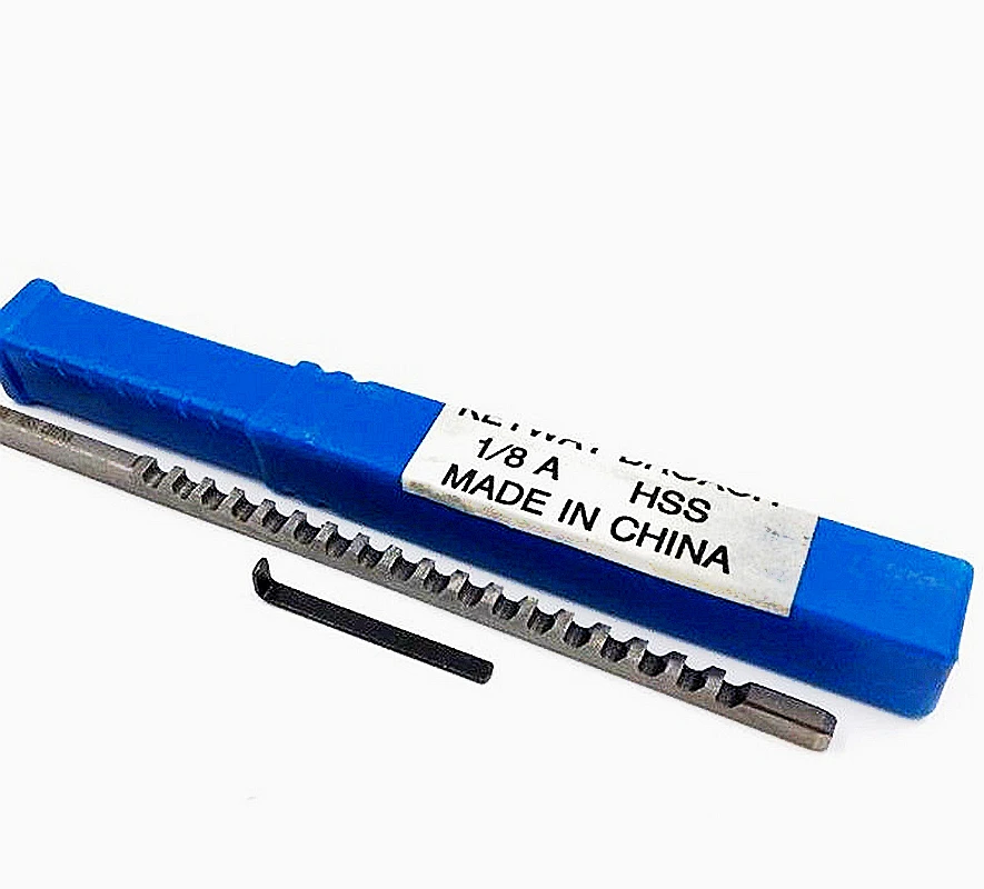 Keyway Broach 1/8 дюйма высокоскоростной режущий инструмент из быстрорежущей стали типа