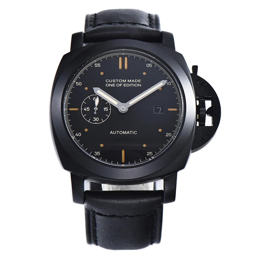 44MM Watch Men Stainless Steel Case Automatic Movement Luminous Waterproof Date Watch Men's Clock Military Leather Strap
44MM Watch Men Stainless Steel Case Automatic Movement Luminous Waterproof Date Watch Men's Clock Military Leather Strap