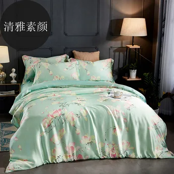 Profit Beautiful Number Air Brushing Printing Real Silk Four Paper Set 100 Silkworm Silk Sheet Quilt Cover Bedding Article Suite
Profit Beautiful Number Air Brushing Printing Real Silk Four Paper Set 100 Silkworm Silk Sheet Quilt Cover Bedding Article Suite