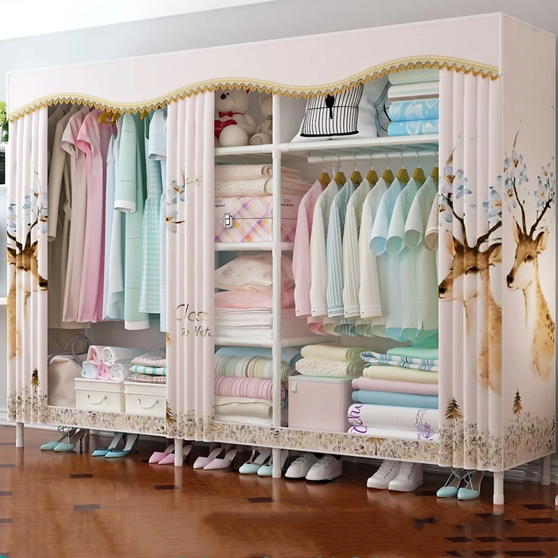 Wardrobe Simple Cloth Wardrobe Steel Pipe Thickening Reinforcement Thickening Assembly Double Large Fabric Steel Frame
Wardrobe Simple Cloth Wardrobe Steel Pipe Thickening Reinforcement Thickening Assembly Double Large Fabric Steel Frame