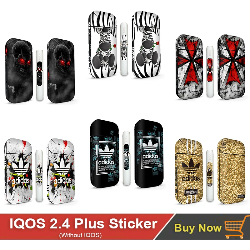 

2019 Cool Style Design Sticker For IQOS 2.4 3M PVC Material Sticker for IQOS 2.4 Plus Skin 12 colors in stock for dropshippong