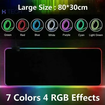 Large Anti-Slip RGB LED Gaming Mouse Mat 80*30cm for Desk PC Laptop Keyboard Pad
Large Anti-Slip RGB LED Gaming Mouse Mat 80*30cm for Desk PC Laptop Keyboard Pad