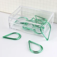 Simple Water Drop Paper Clip Color Metal Paper Clip Lovely mint Pin Paper Clips Papeleria Office Accessories Paperclips
Simple Water Drop Paper Clip Color Metal Paper Clip Lovely mint Pin Paper Clips Papeleria Office Accessories Paperclips