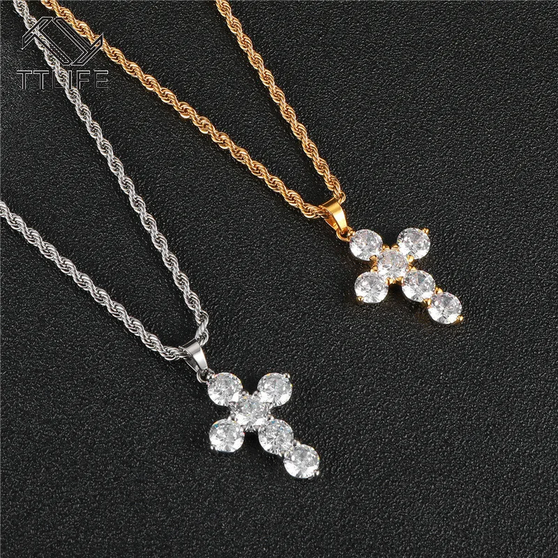TTLIFE HIP Hop Iced Out Bling Stainless Steel Cross Necklaces & Pendants Gold Color For Men Jewelry Rope Chain Dropshipping
TTLIFE HIP Hop Iced Out Bling Stainless Steel Cross Necklaces & Pendants Gold Color For Men Jewelry Rope Chain Dropshipping