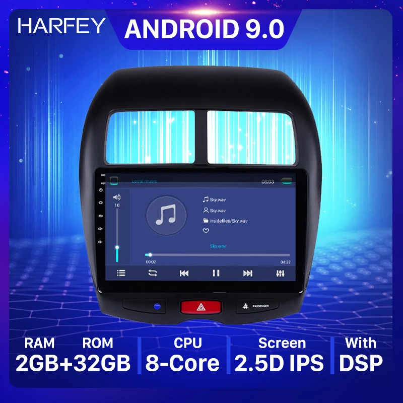 Harfey Android 9.0 10.1 inch Car Multimedia Player GPS For 2010 2011 2012-2015 Mitsubishi ASX Peugeot 4008 with WIFI bluetooth
Harfey Android 9.0 10.1 inch Car Multimedia Player GPS For 2010 2011 2012-2015 Mitsubishi ASX Peugeot 4008 with WIFI bluetooth