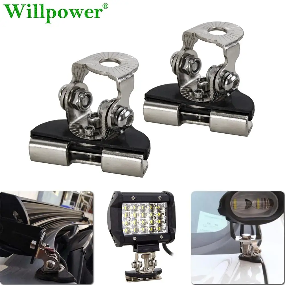 Auto Engine Hood LED Work Light Bar Mounting Bracket Clamp SUV 4x4WD Off Road Pickup Fog Driving Lamp Holder Steel Install Clips
Auto Engine Hood LED Work Light Bar Mounting Bracket Clamp SUV 4x4WD Off Road Pickup Fog Driving Lamp Holder Steel Install Clips