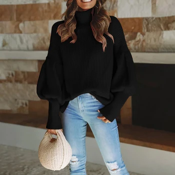 Autumn Winter Bottoming Sweater Women Turtleneck Sweater Pullover Loose Lantern Sleeve Basic Pullovers Sueter Mujer Knittwear
Autumn Winter Bottoming Sweater Women Turtleneck Sweater Pullover Loose Lantern Sleeve Basic Pullovers Sueter Mujer Knittwear