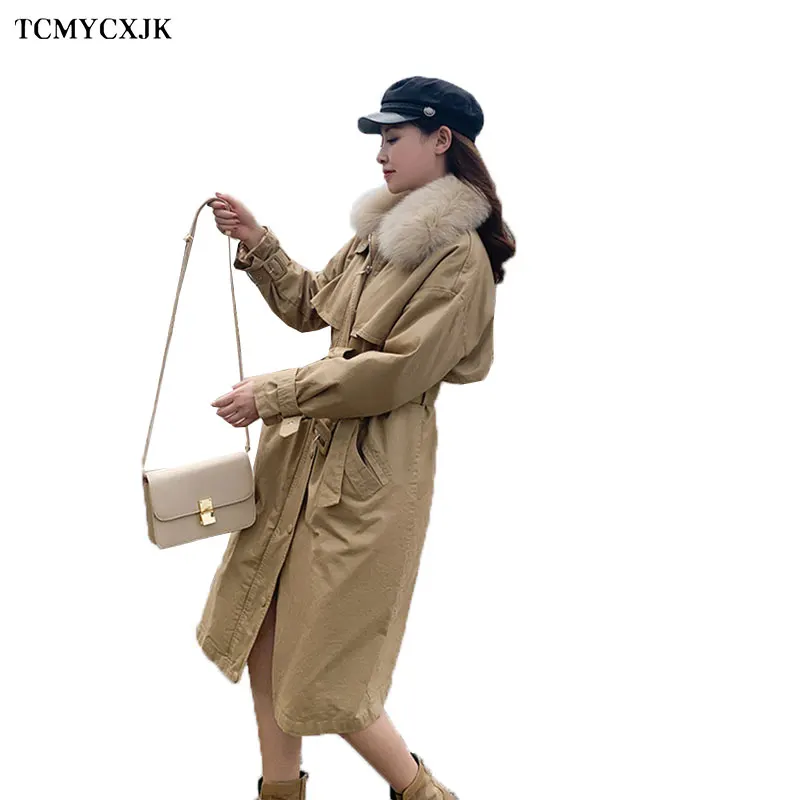 2020 Winter Parka Coat Womens Slim Down Cotton Coats Raccoon Fur Long Detachable Windbreaker Jacket Casual Warm Cotton Outerwear
2020 Winter Parka Coat Womens Slim Down Cotton Coats Raccoon Fur Long Detachable Windbreaker Jacket Casual Warm Cotton Outerwear