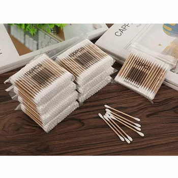 100Pcs / lot Double-headed Wooden Stick Cotton Swab Hygiene Makeup Remover Cotton Swab 
100Pcs / lot Double-headed Wooden Stick Cotton Swab Hygiene Makeup Remover Cotton Swab