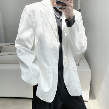 Brand Design Men Casual Suit Embossed Dragon White Jacket Fashion Streetwear Korean Japan style Male Coats Camisetas Hombre
Brand Design Men Casual Suit Embossed Dragon White Jacket Fashion Streetwear Korean Japan style Male Coats Camisetas Hombre