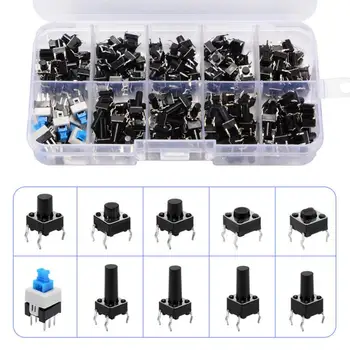 180PCS 10 Type 6*6 Light Micro Touch Switch Set Push Button Switch Kit Assortment Set DIY Tool Accessories 6x6 Keys Tact ON/OFF
180PCS 10 Type 6*6 Light Micro Touch Switch Set Push Button Switch Kit Assortment Set DIY Tool Accessories 6x6 Keys Tact ON/OFF