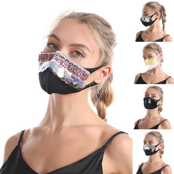 Fashion Sequins Bling Mask Washable Reusable Face Mask Adjustable Ear Loops Mouth Cover Protective Mouth Caps Outdoor Face mask
Fashion Sequins Bling Mask Washable Reusable Face Mask Adjustable Ear Loops Mouth Cover Protective Mouth Caps Outdoor Face mask