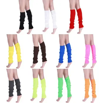 Womens 80s Neon Fluorescent Ribbed Knit Crochet Leg Warmers Bright Solid Color Dance Yoga Long Footless Socks Party Accessories
Womens 80s Neon Fluorescent Ribbed Knit Crochet Leg Warmers Bright Solid Color Dance Yoga Long Footless Socks Party Accessories