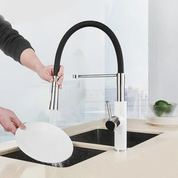 Black Matte Kitchen Sink Faucet Pull Down Swivel Spout Kitchen Sink Tap Deck Mounted Bathroom Hot and Cold Water Basin Mixers 
Black Matte Kitchen Sink Faucet Pull Down Swivel Spout Kitchen Sink Tap Deck Mounted Bathroom Hot and Cold Water Basin Mixers