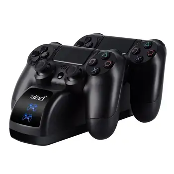 

Ps4 controlador estação de carregamento doca carregador duplo suporte com indicadores led tela exibição para play station 4/ps4