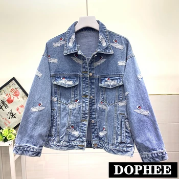 Spring 2020 New Fashion Heavy Industry Colorful Swan Embroidery Wash Water Denim Coat Women Loose Jeans Jacket Cowboy Overcoats 
Spring 2020 New Fashion Heavy Industry Colorful Swan Embroidery Wash Water Denim Coat Women Loose Jeans Jacket Cowboy Overcoats