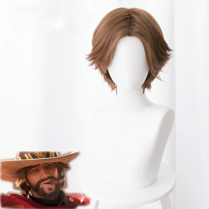 Игра Overwatch Jesse mccree косплей парик термостойкий синтетический ЦЕНТР расставания