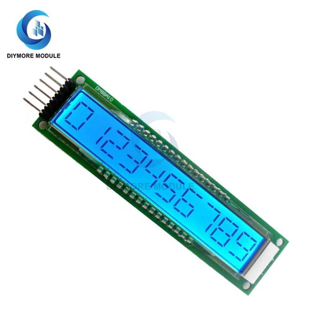 

LCD Module Blue Screen 10-Bit 16-Segment LCD Display Module Panel DM8BA10 DC 5V TM1622 Chip