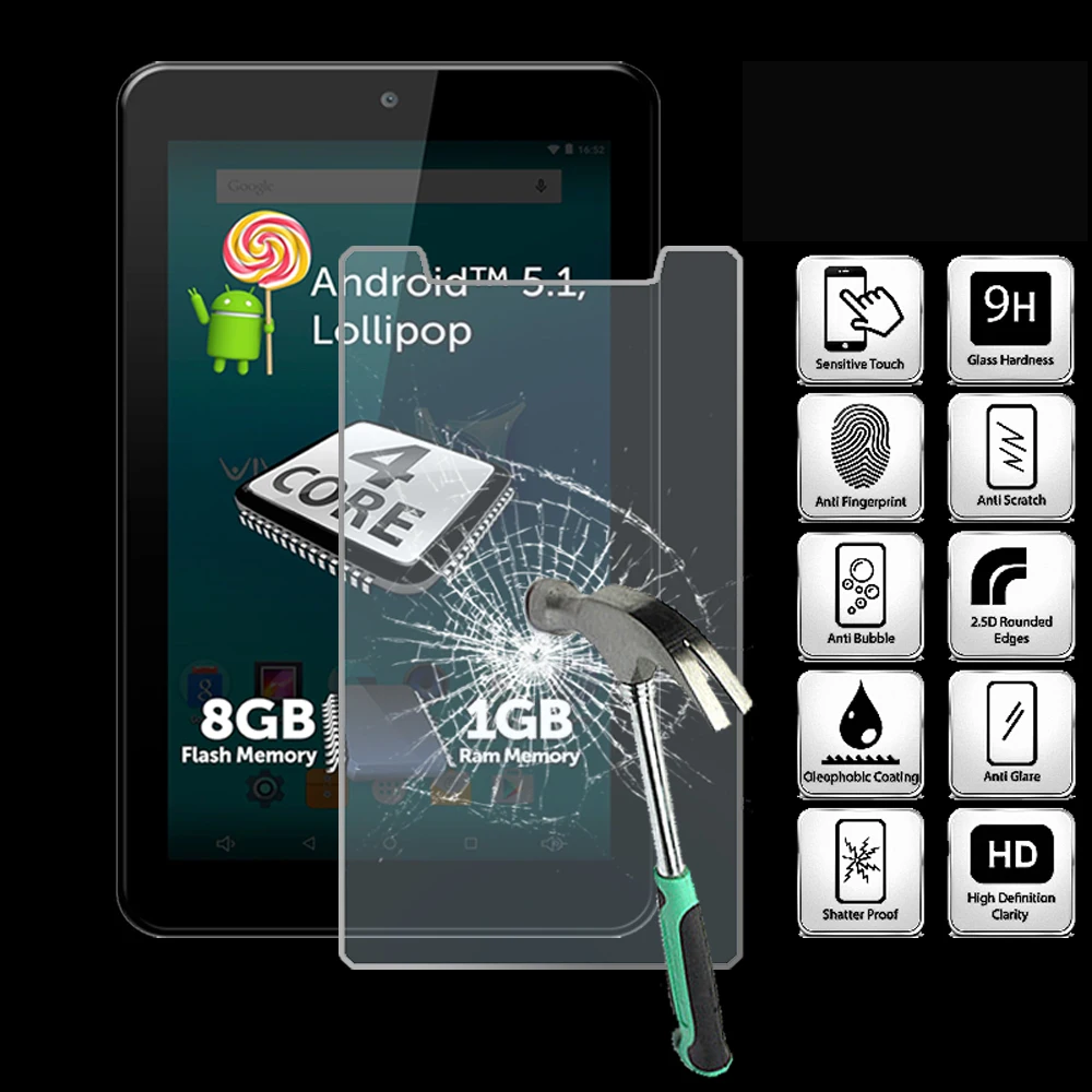 For Allview Viva C701 Tablet Tempered Glass Screen Protector Cover Explosion-Proof Anti-Scratch Screen Film
For Allview Viva C701 Tablet Tempered Glass Screen Protector Cover Explosion-Proof Anti-Scratch Screen Film