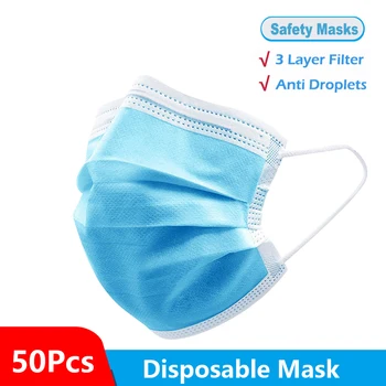 50Pcs 3-Ply Disposable Face Mask Elastic Soft Breathable Prevent Mouth Mask Anti Pollution Non-Woven Melt-blown Fabric Safe Mask
50Pcs 3-Ply Disposable Face Mask Elastic Soft Breathable Prevent Mouth Mask Anti Pollution Non-Woven Melt-blown Fabric Safe Mask