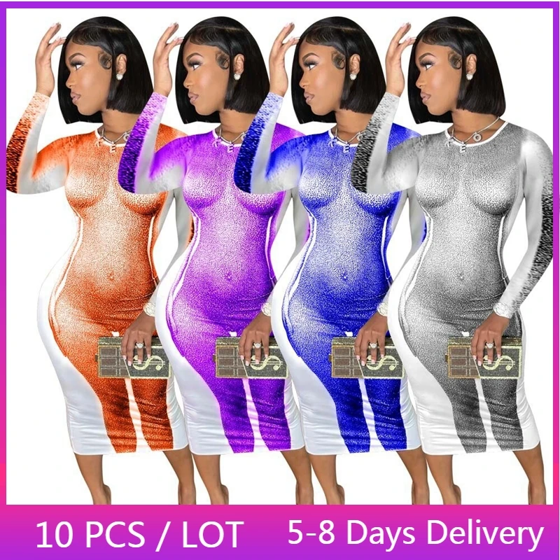 Wholesale Printed Bodycon Dresses for Women Party Spring Autumn Clothing Long Sleeve Sexy Dress Clubwear Skinny Long Midi Dress
Wholesale Printed Bodycon Dresses for Women Party Spring Autumn Clothing Long Sleeve Sexy Dress Clubwear Skinny Long Midi Dress
