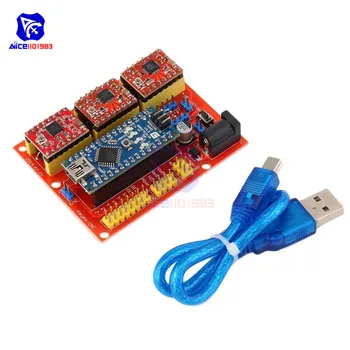 diymore CNC Shield V4 1PCS Nano V3.0 Module 3PCS A4988 Reprap Stepper Drivers with Micro USB Cable for Arduino 3D Printer
diymore CNC Shield V4 1PCS Nano V3.0 Module 3PCS A4988 Reprap Stepper Drivers with Micro USB Cable for Arduino 3D Printer