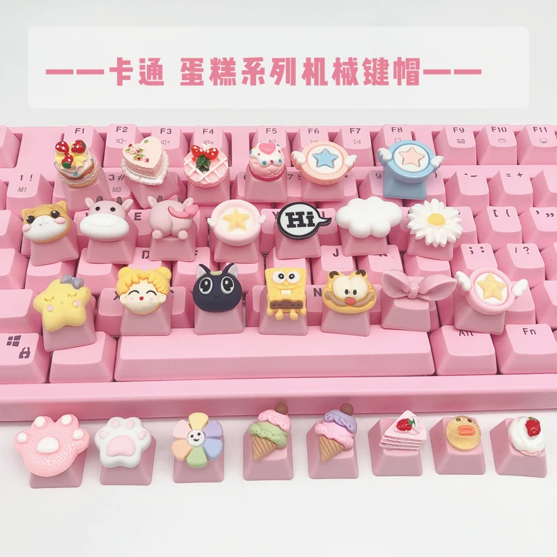 Custom Cute pink DIY Keycaps Mechanical keyboard Caps Cherry Mx Personalized Cartoon single PBT Key Cap Game 
Custom Cute pink DIY Keycaps Mechanical keyboard Caps Cherry Mx Personalized Cartoon single PBT Key Cap Game