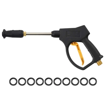 Pressure Washer Spray-Gun, 5000 Psi With A Adjustable Pressure Washer Nozzle Tips And 10 Replacement O-Ring
Pressure Washer Spray-Gun, 5000 Psi With A Adjustable Pressure Washer Nozzle Tips And 10 Replacement O-Ring
