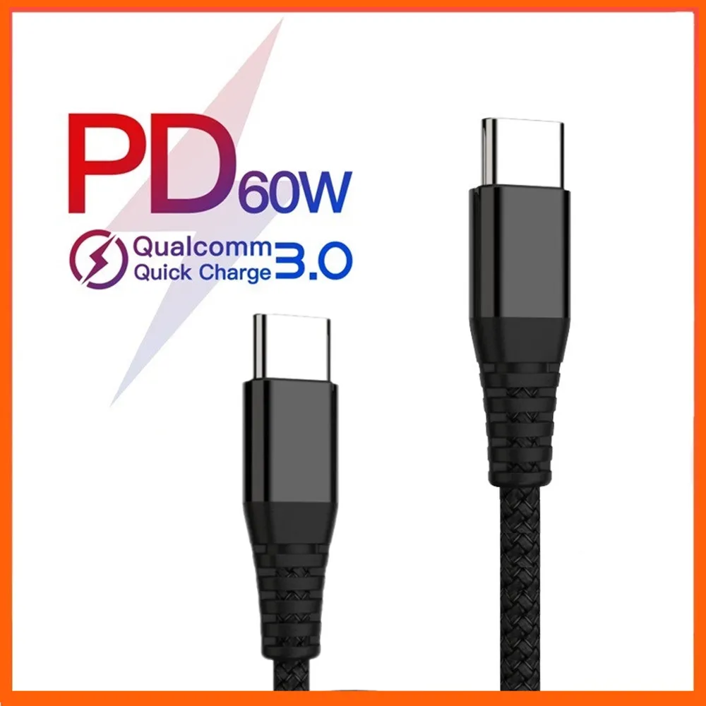 3A 60W PD Cable Type USB C to USB C Quick Charge QC3.0 USB C 3.1 gen1 for Samsung imac Type-C Devices Fast Charging Data Line
3A 60W PD Cable Type USB C to USB C Quick Charge QC3.0 USB C 3.1 gen1 for Samsung imac Type-C Devices Fast Charging Data Line