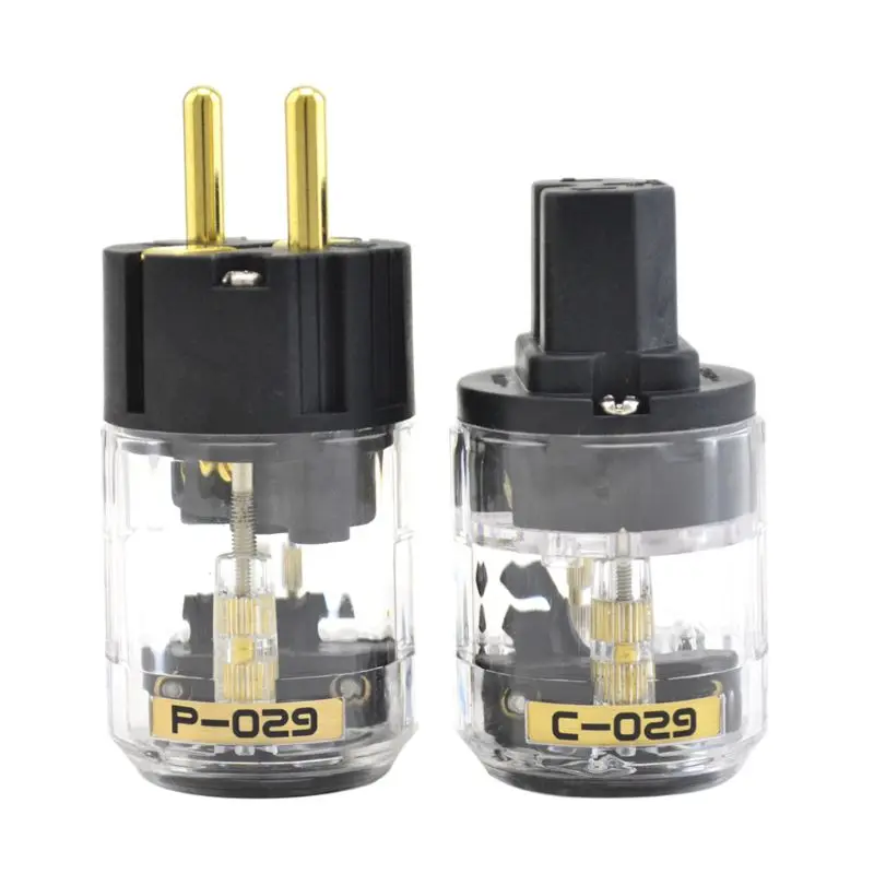 1 Set P-029 C-029 Fine Copper Gold Plated EU Version Power Plug for IEC Audio Connector Power Cord Cable Plugs
1 Set P-029 C-029 Fine Copper Gold Plated EU Version Power Plug for IEC Audio Connector Power Cord Cable Plugs