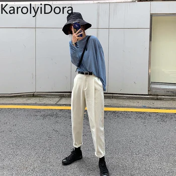 2020 Retro White Straight Jeans Women's Loose Korean Version Was Thin Casual Wide Leg Harlan Nine Points Overalls
2020 Retro White Straight Jeans Women's Loose Korean Version Was Thin Casual Wide Leg Harlan Nine Points Overalls