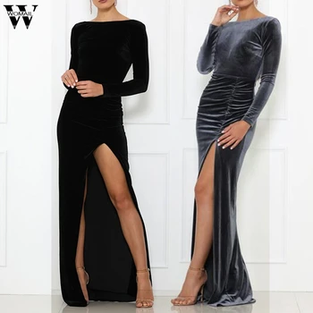 Womail Elegant Dress 2019 Fashion Autumn Vintage Long Sleeve Backless Party Solid holiday Dinner Long Evening Night Dress 814 
Womail Elegant Dress 2019 Fashion Autumn Vintage Long Sleeve Backless Party Solid holiday Dinner Long Evening Night Dress 814