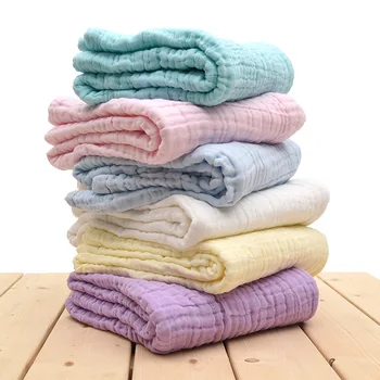 Solid Color Children's Cotton Blanket Pleated Gauze Cotton Blanket Bath Towel Newborn Blanket Baby Blanket 6 Layers of Gauze
Solid Color Children's Cotton Blanket Pleated Gauze Cotton Blanket Bath Towel Newborn Blanket Baby Blanket 6 Layers of Gauze