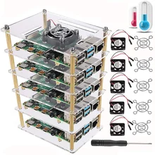 Raspberry Pi 4 B Case For Raspberry Pi 5-Layers Case with Cooling Fan For Raspberry Pi 4, Pi 3 Model B B+, Pi 2 Model B,Pi B+
Raspberry Pi 4 B Case For Raspberry Pi 5-Layers Case with Cooling Fan For Raspberry Pi 4, Pi 3 Model B B+, Pi 2 Model B,Pi B+