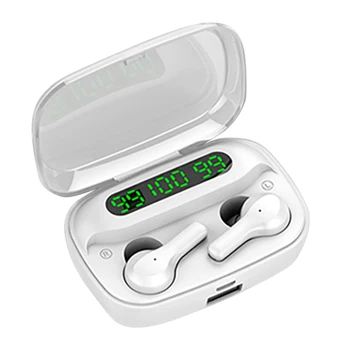 Mini stereo headset with power digital display TWS can redial the phone LED Bluetooth5.0 with charging box music noise reduction 
Mini stereo headset with power digital display TWS can redial the phone LED Bluetooth5.0 with charging box music noise reduction