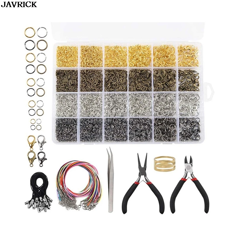 4294pcs Jewelry Repair Kit Jewelry Making Necklace Repair with Open Jump Rings Lobster Clasp Waxed Cords Jewelry Pliers
4294pcs Jewelry Repair Kit Jewelry Making Necklace Repair with Open Jump Rings Lobster Clasp Waxed Cords Jewelry Pliers