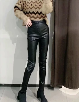 Fashion green Black pu leather pants women skinny joggers streetwear PU pencil trousers casual pantalon femme 2020
Fashion green Black pu leather pants women skinny joggers streetwear PU pencil trousers casual pantalon femme 2020