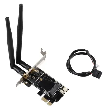 2020 New Bluetooth Wireless Card to pciE-1X to NGFF-Ekey PCIE Laptop Pc WIFI WLAN Card Adapter Dual Antenna Adapter Board
2020 New Bluetooth Wireless Card to pciE-1X to NGFF-Ekey PCIE Laptop Pc WIFI WLAN Card Adapter Dual Antenna Adapter Board