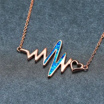 Boho Female Blue White Pendant Necklace Rose Gold Silver Color Chain Necklaces For Women Cute Opal Love Heart Wedding Necklace
Boho Female Blue White Pendant Necklace Rose Gold Silver Color Chain Necklaces For Women Cute Opal Love Heart Wedding Necklace