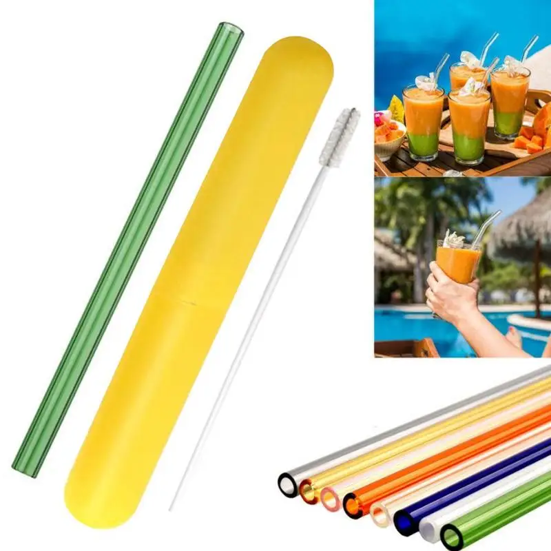 1pc Reusable High Borosilicate Heat-resistant Environmentally Friendly Colored Glass Straw Straight Tube Elbow Juice Drink Straw
1pc Reusable High Borosilicate Heat-resistant Environmentally Friendly Colored Glass Straw Straight Tube Elbow Juice Drink Straw
