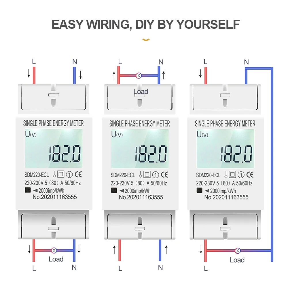 Shop Generic 80A Din Rail Single Phase Two Wire AC 220V 230V 50Hz/60Hz