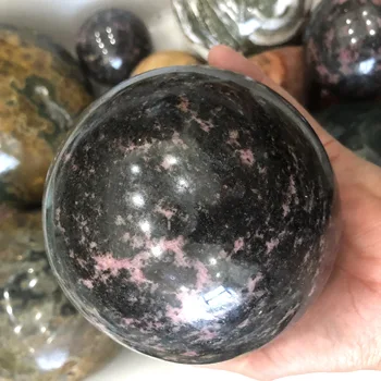 100mm plum turmalina natural palma cura bola de cristal 
100mm plum turmalina natural palma cura bola de cristal