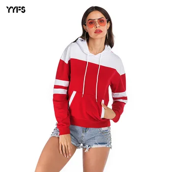 Womens autumn winter fashion stitching hoodie contrast color loose hooded lady hoodies loose coat girl overcoat
Womens autumn winter fashion stitching hoodie contrast color loose hooded lady hoodies loose coat girl overcoat