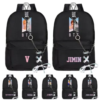 2020 Backpack School Student Printed Letters Chain BTS Backpack Rucksack School Travel Laptop Canvas Lace Chain Men Women Bag 
2020 Backpack School Student Printed Letters Chain BTS Backpack Rucksack School Travel Laptop Canvas Lace Chain Men Women Bag